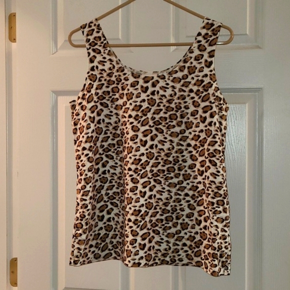 Chico's Tops - Chico's Leopard Print Microfiber Tank Top Size Large